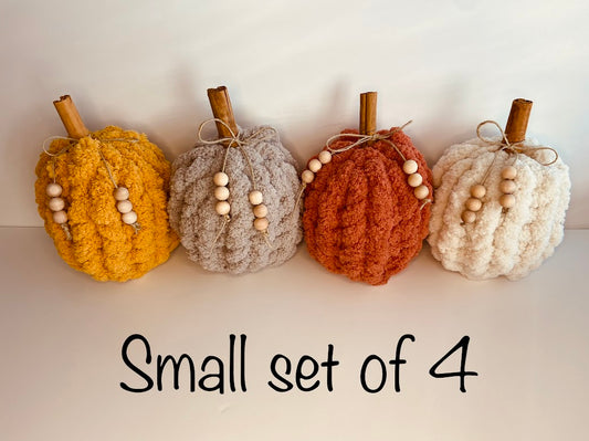 Set of four pumpkins