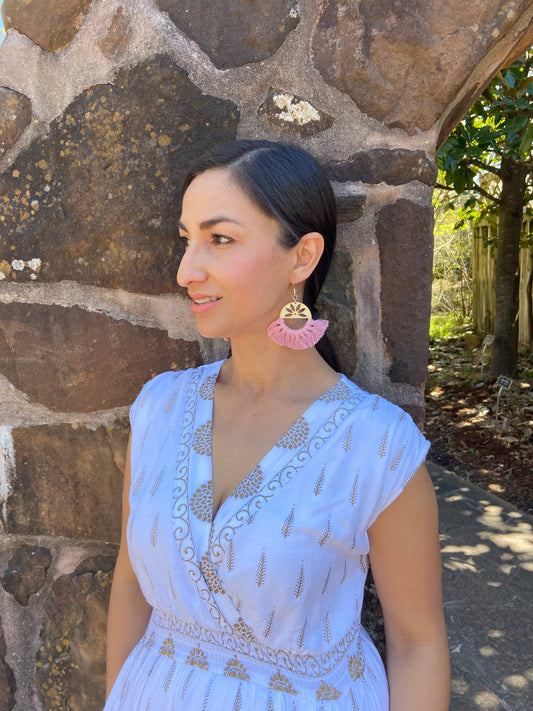 Fan earrings (available in 6 colors)